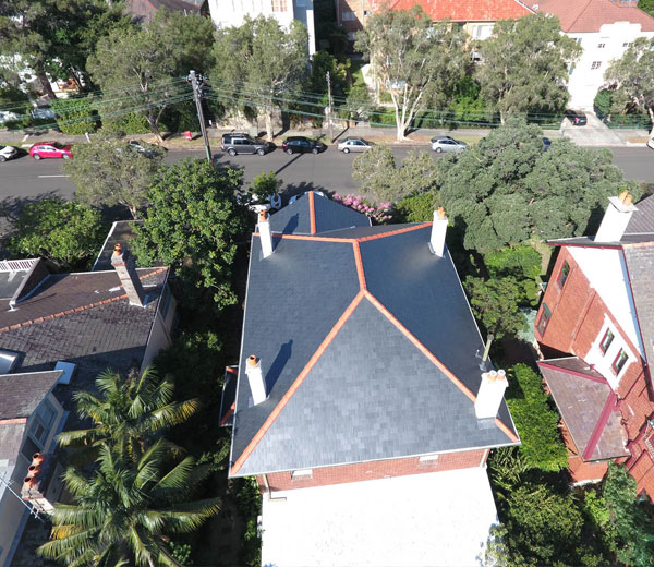 Cremorne Point House Spanish Del Carmen Slate Roof Tile