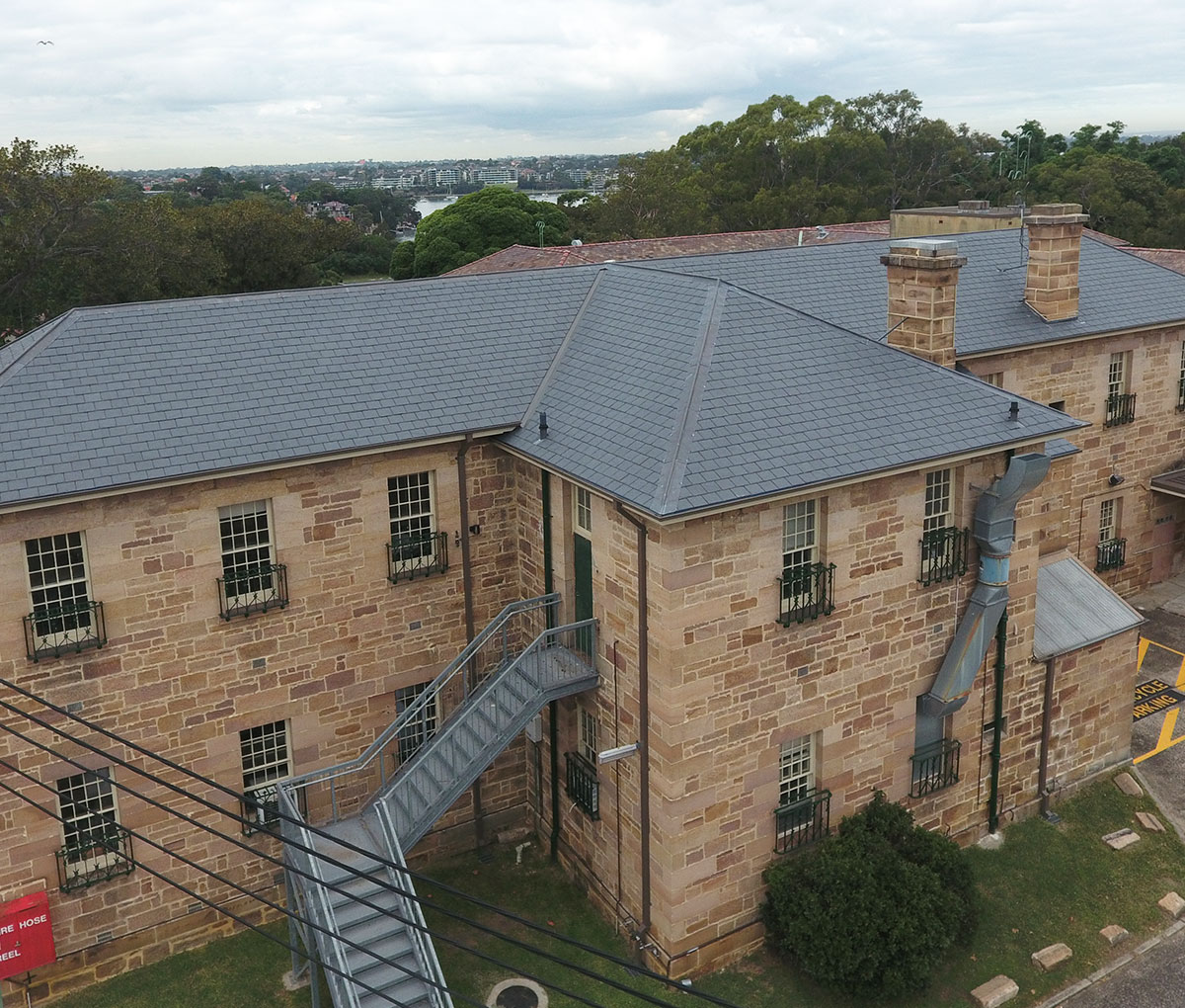 Project images from this Welsh Slate installation at Gladesville Hospital precinct